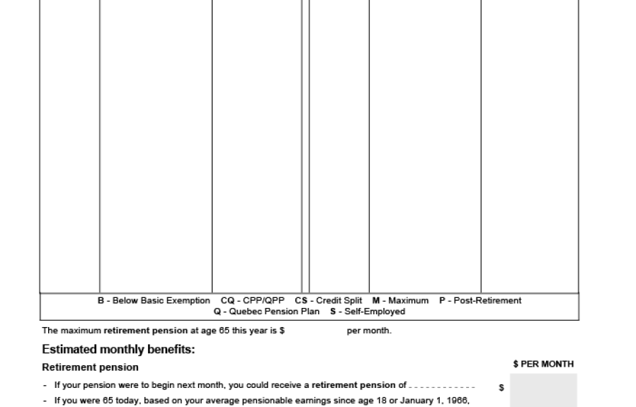 Canada Pension Plan (CPP) Statement of Contributions: Understanding Your Retirement Benefits